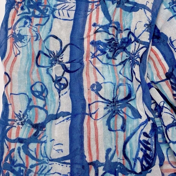 Talbots Lightweight Infinity Scarf Coastal Nautical Floral - Picture 2 of 3